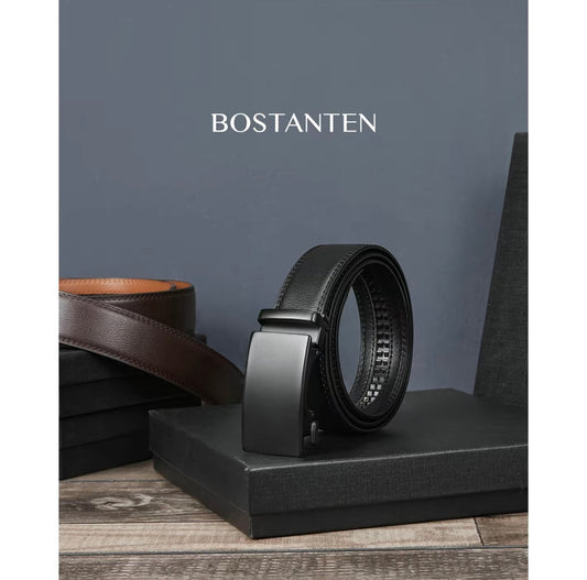 BOSTANTEN Mens Belt Leather Belt with Micradjust Technology® Buckle